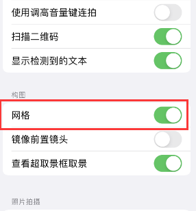 博鳌镇苹果手机维修网点分享iPhone如何开启九宫格构图功能