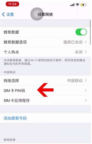 博鳌镇苹果14维修网分享如何给iPhone14的SIM卡设置密码 